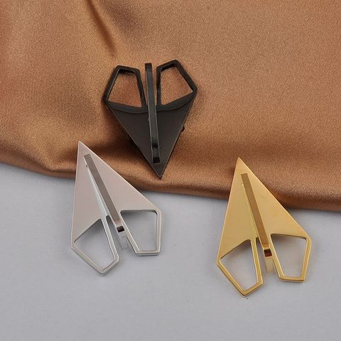 Simple Style Paper Airplane Stainless Steel Plating Unisex Brooches