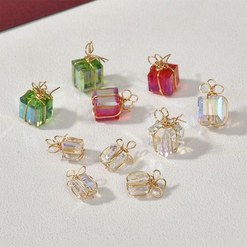 Glam Square Artificial Crystal Copper Plating Jewelry Accessories