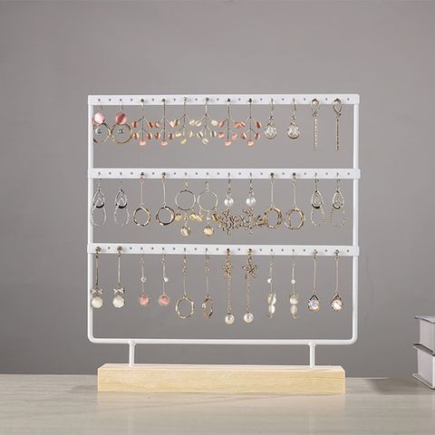 Classic Style Solid Color Iron Jewelry Rack