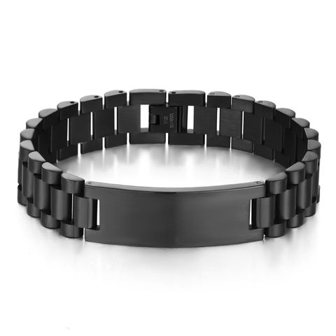 Hip-hop Geometric Titanium Steel Plating Unisex Bracelets