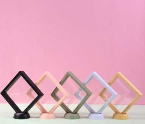 Simple Style Square Plastic Jewelry Rack