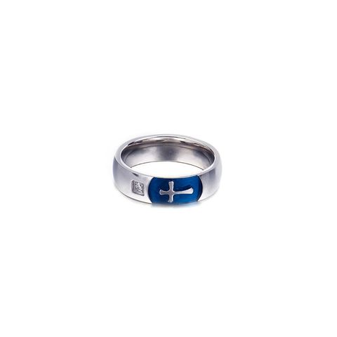 Simple Style Cross Stainless Steel Plating Inlay Zircon Unisex Rings