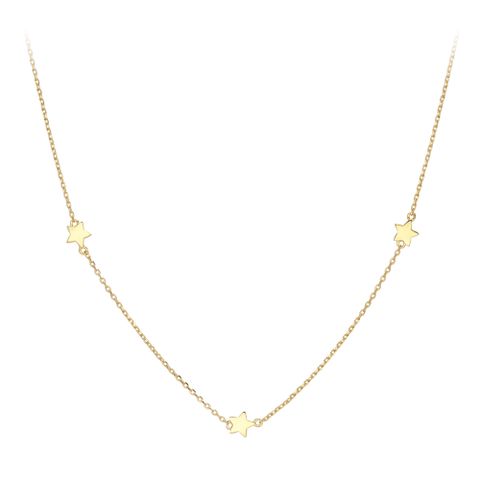 Simple Style Star Sterling Silver Plating Gold Plated Necklace