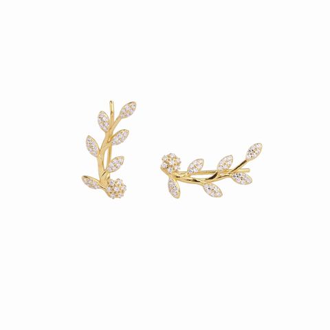 1 Pair Simple Style Flower Inlay Sterling Silver Gem Ear Studs