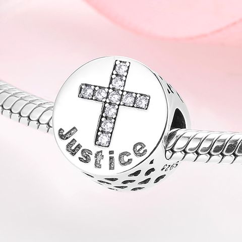 Classic Style Cross Round Sterling Silver Jewelry Accessories