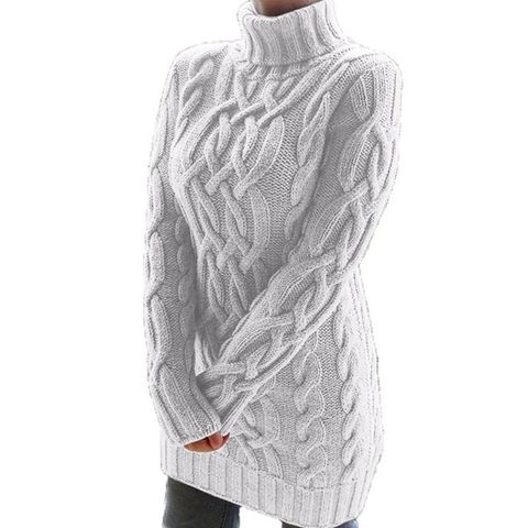 Women's Sweater Long Sleeve Sweaters & Cardigans Casual Classic Style Solid Color