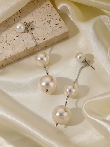 1 Pair Elegant Pearl Arylic Drop Earrings
