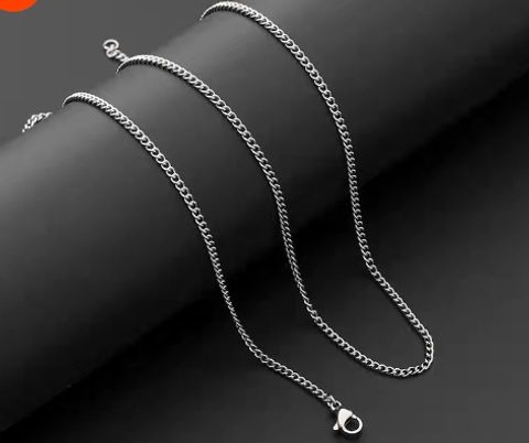 Simple Style Solid Color Titanium Steel Unisex Necklace