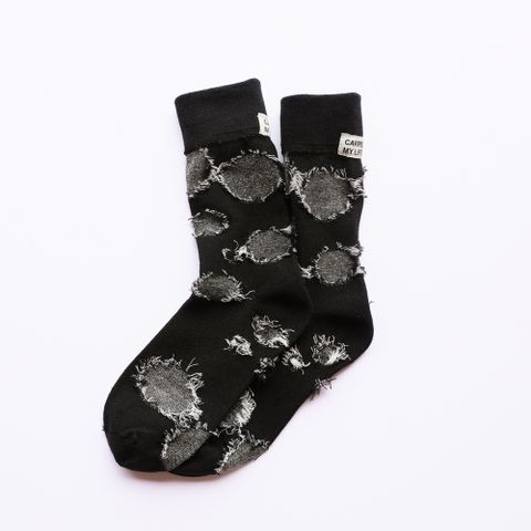 Women's Simple Style Polka Dots Cotton Crew Socks A Pair