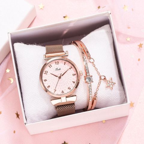 Casual Solid Color Buckle Quartz Women's Watches