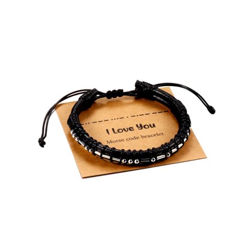 Simple Style Solid Color Leather Rope Rope Copper Unisex Drawstring Bracelets