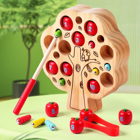 Building Toys Number Apple Wood Toys
