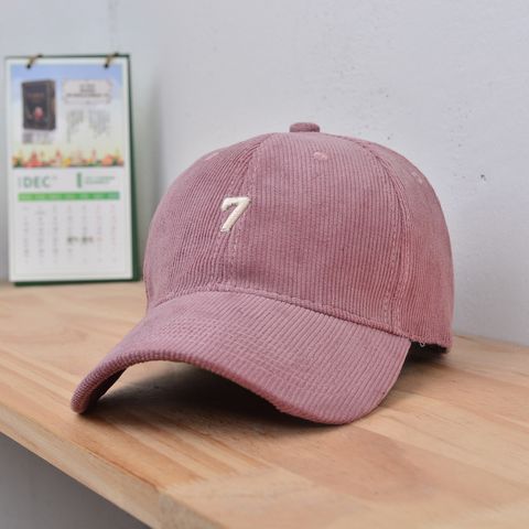 Unisex Casual Basic Simple Style Number Embroidery Curved Eaves Baseball Cap