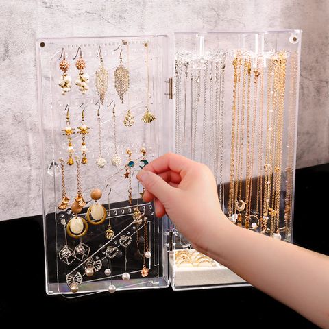 Casual Solid Color Plastic Jewelry Rack
