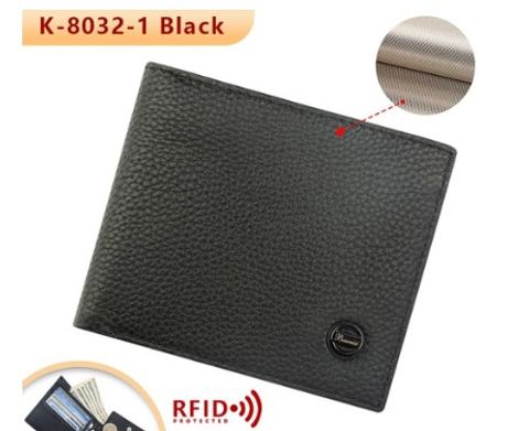 Men's Solid Color Leather Flip Cover Coin Purse