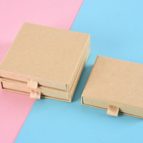 Simple Style Geometric Paper Flannel Printing Jewelry Packaging Bags Jewelry Boxes