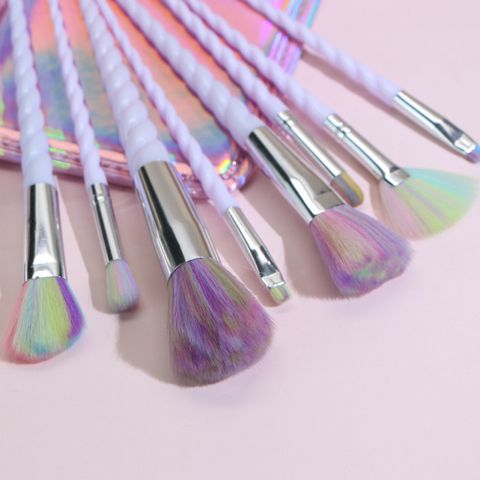 Simple Style Pink Plastic Nylon Plastic Handle Makeup Brushes 1 Set