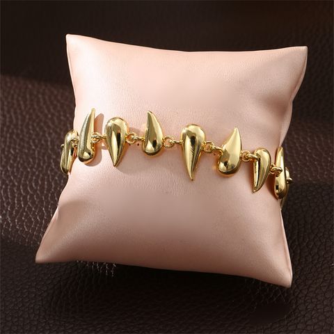 Simple Style Oversized Water Droplets Solid Color Alloy Wholesale Bracelets