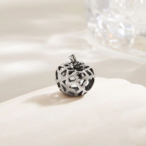 Vintage Style Simple Style Apple Sterling Silver Plating Rhodium Plated Jewelry Accessories