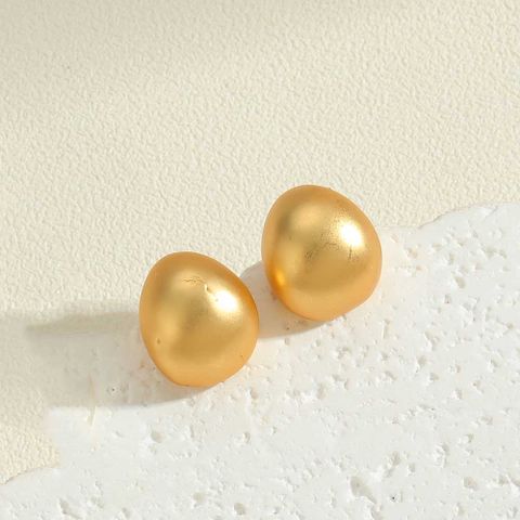 1 Pair Vintage Style Simple Style Geometric Copper 14k Gold Plated Hoop Earrings Ear Studs