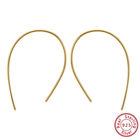 1 Pair Simple Style Geometric Plating Sterling Silver 14k Gold Plated White Gold Plated Earrings