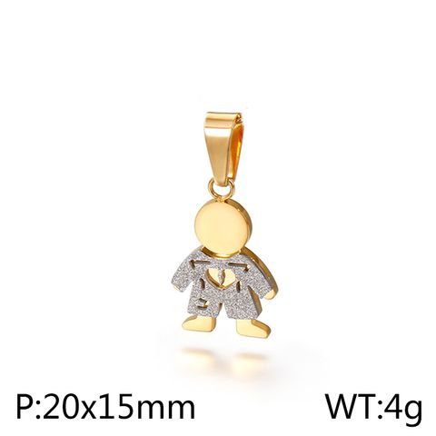 Titanium Steel 18K Gold Plated Fashion Plating Cartoon Character
