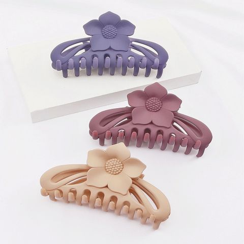 Women's Ig Style Simple Style Flower Plastic Stoving Varnish Hair Claws