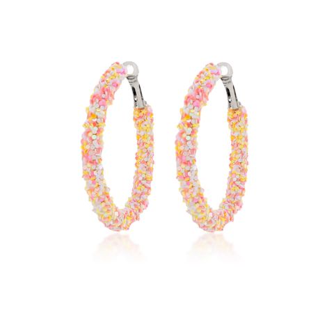 1 Pair IG Style Simple Style Circle Sequins Plastic Iron Earrings