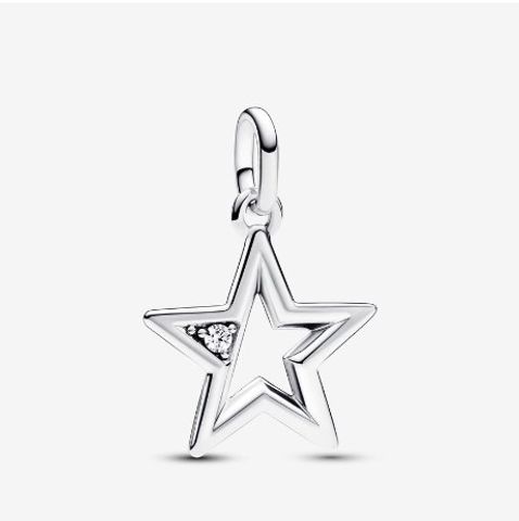 Simple Style Star Sterling Silver Plating Inlay Zircon Charms Jewelry Accessories