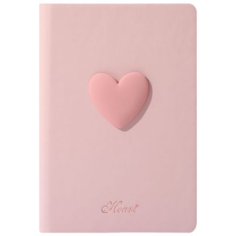 1 Piece Heart Class Learning School Imitation Leather Raw Wood Pulp Cute Novelty Notebook