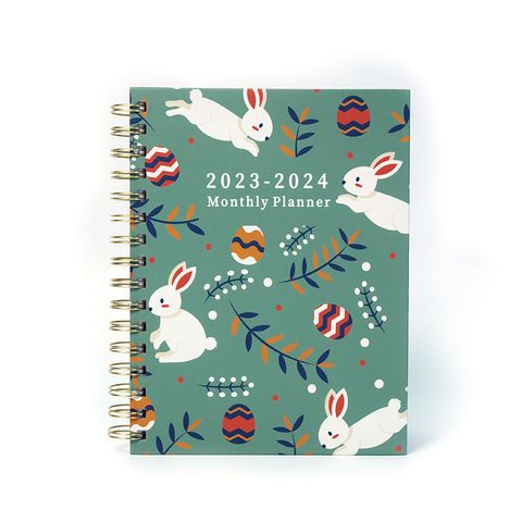 1 Piece Rabbit Cartoon Leaves Class Learning Wood-free Paper Cute Novelty Notebook