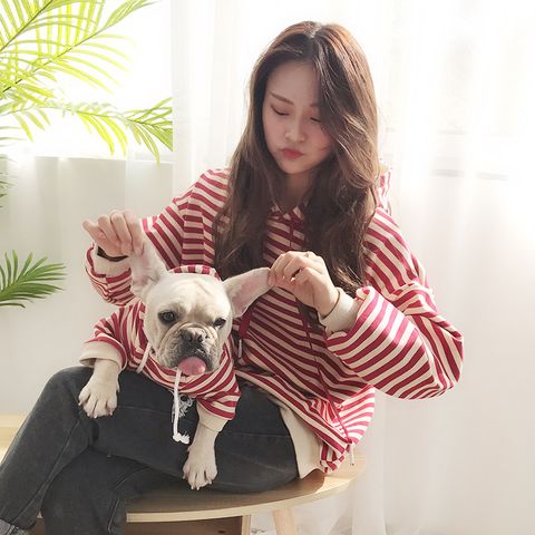 Cute Simple Style Cotton Stripe Pet Clothing