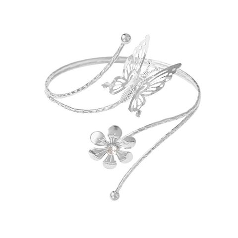 Fashion New Jewelry Bracelet Exaggerated Metal Flower Arm Ring Diamond Open Arm Bracelet