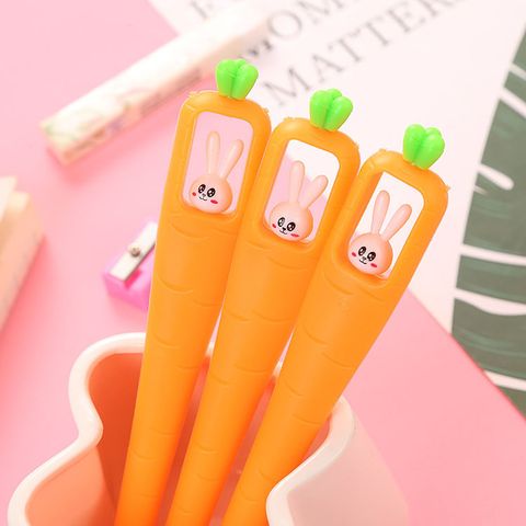 1 Piece Carrot Class Learning Daily Plastic Cute Gel Pen