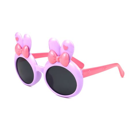 Cute Sweet Bunny Ears Tac Round Frame Full Frame Kids Sunglasses
