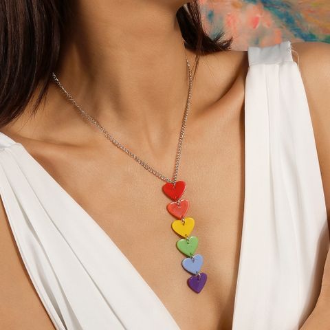 Romantic Heart Shape Zinc Alloy Women's Pendant Necklace