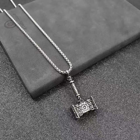 Casual Simple Style Hammer Stainless Steel Alloy Plating Silver Plated Unisex Sweater Chain