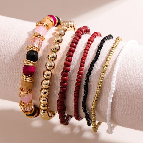 Ethnic Style Simple Style Round Seed Bead Beaded Women's Bracelets