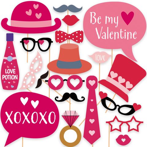 Valentine's Day Cartoon Style Letter Heart Shape Paper Party Festival Costume Props