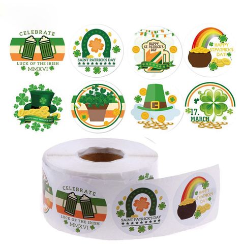 Color Block Holiday St. Patrick Copper Plate Sticker Classic Style Washi Tape