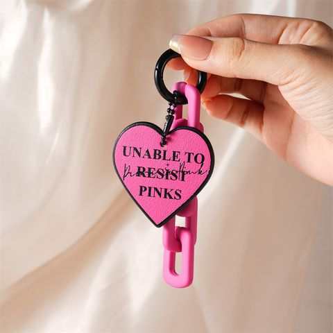 Cute Heart Shape Pu Leather Valentine's Day Women's Bag Pendant Keychain