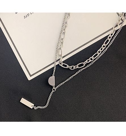 Simple Style Geometric Alloy Women's Layered Necklaces