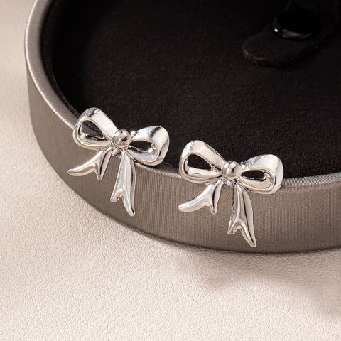 1 Pair Romantic Simple Style Bow Knot Alloy Ear Studs