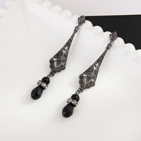 1 Pair Ig Style Romantic Water Droplets Plating Inlay Alloy Rhinestones Pearl Drop Earrings
