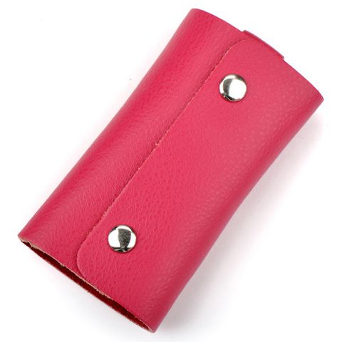 Unisex Solid Color Leather Open Coin Purses