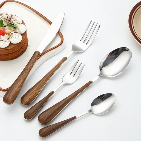 Casual Retro Multicolor Stainless Steel Spoon 1 Piece 1 Set