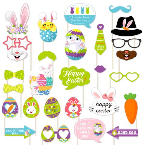 Easter Cartoon Style Cute Animal Paper Party Festival Costume Props