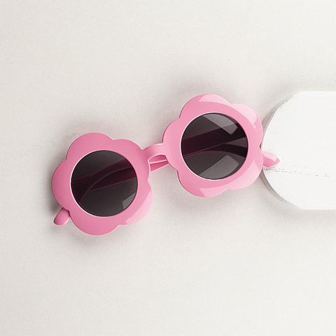 Funny Simple Style Flower Resin Special-shaped Mirror Flowers Full Frame Women's Sunglasses