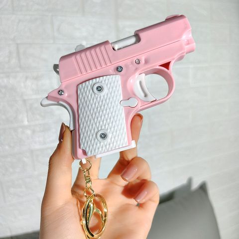 Cute Pistol Plastic Unisex Bag Pendant Keychain