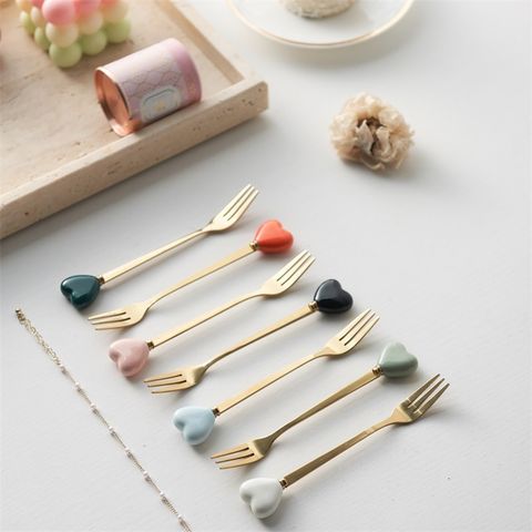 Valentine's Day Chinoiserie Casual Solid Color Stainless Steel Spoon 1 Piece